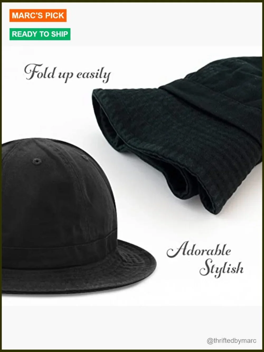 Unisex 100% Cotton Bucket Hat Long Brim Packable Sun Hat